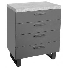 Studio Collection 4 Drawer Chest - STONE EFFECT