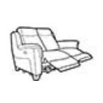 Parker Knoll - Manhattan Large 2 Seater Power Recliner Single Motor with 2 button switch B Fabric