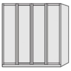 Airedale Collection 4 Doors Wardrobe - Plain Doors