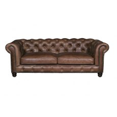 Country Collection Gotti Club 3 Seater - Fast Track (Espresso Leather)