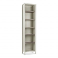 Revox Home Office Collection Narrow Bookcase Grey Washed Oak & Soft Grey