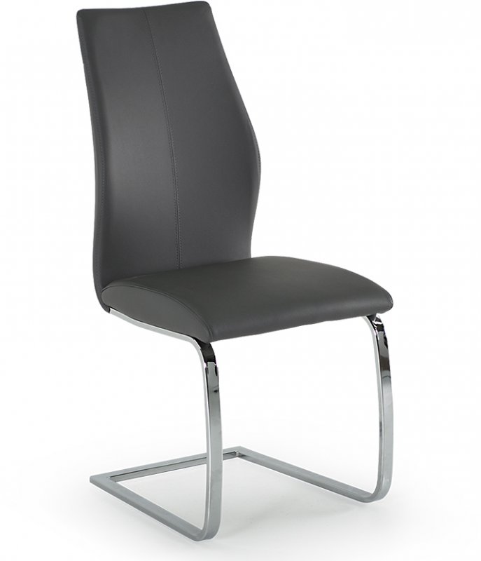 Dining Chair - Chrome Leg Grey  - (SOLD IN PAIRS ONLY