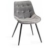 Bronx Dining Chair Collection Grey Velvet Fabric Chairs - SOLD IN PAIRS