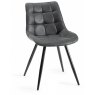 Bronx Dining Chair Collection Dark Grey Faux Suede Chairs - SOLD IN PAIRS
