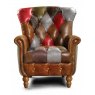 Country Collection Alderley Leather Patchwork (Inner cover) Chair - Fast Track
