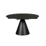 Mito Extending Round Dining Table 85-135cm Black