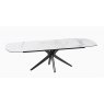 Vancouver Extending Dining Table Matt Marble 200/260- Black lacquered steel legs