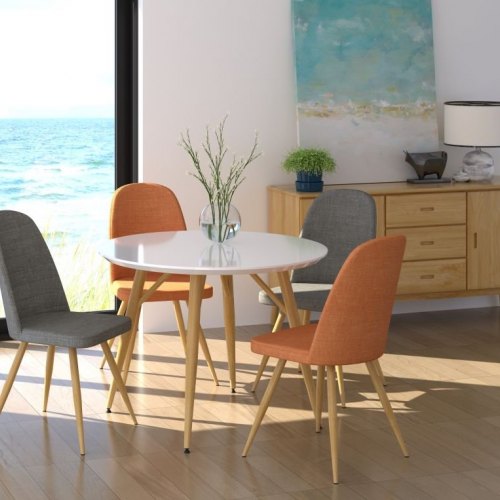 Belluno 120cm Round Dining Table Set With 4 Chairs