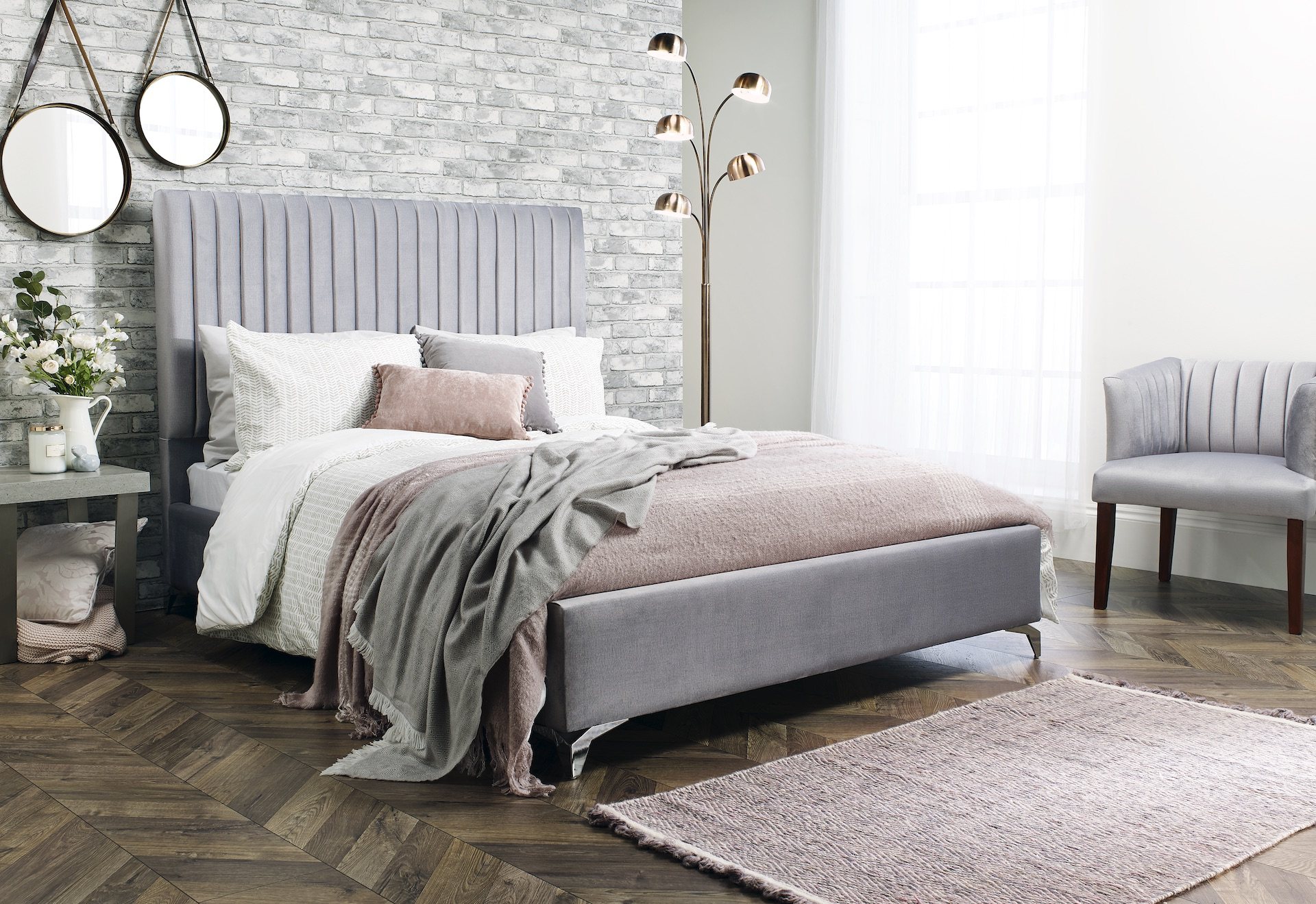 Bromley 135cm Bedstead / Elegance Fabric Hills Furniture Store