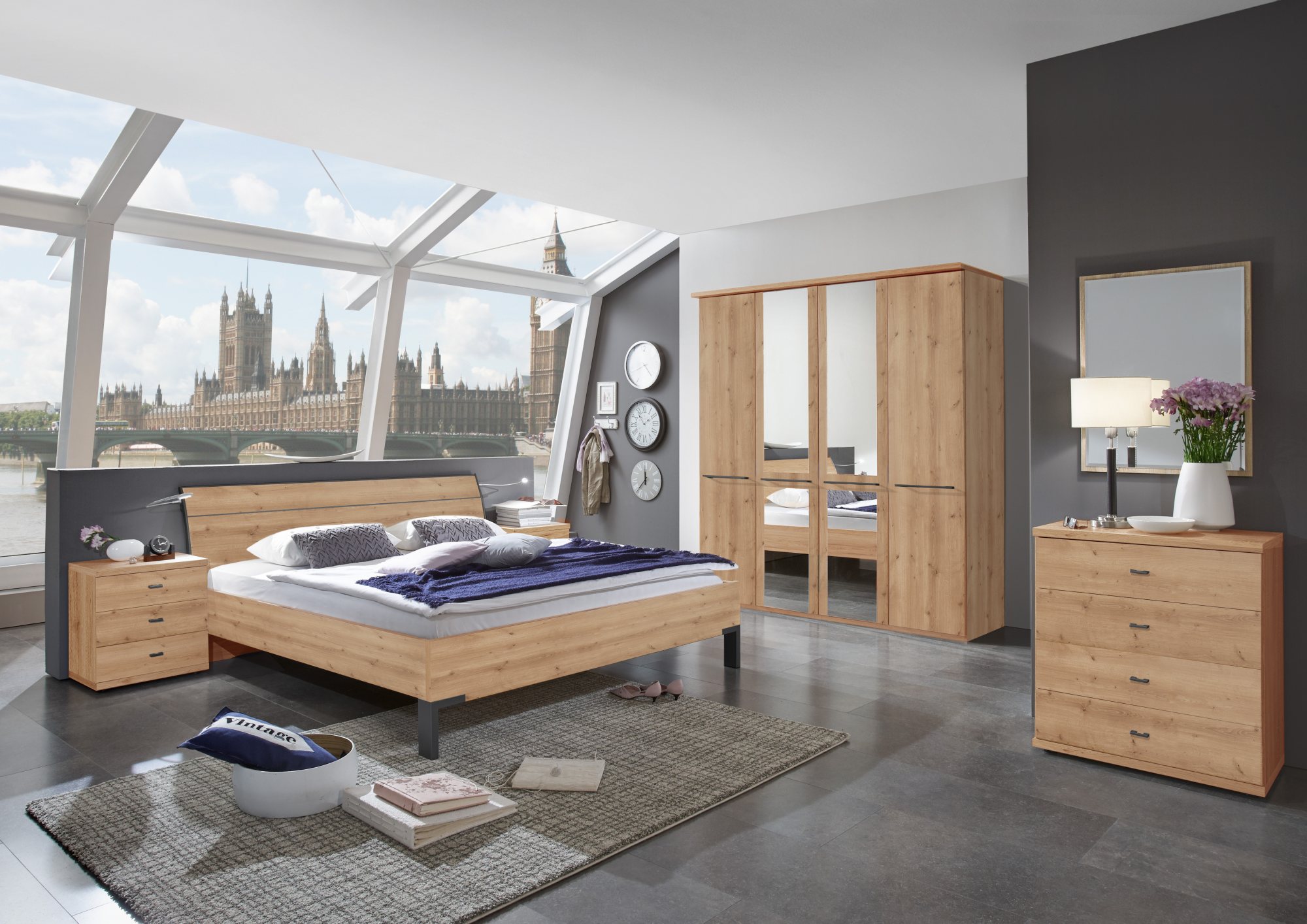 Durban Hingeddoor wardrobe with Cornice / 1 Door LHH Hills Furniture