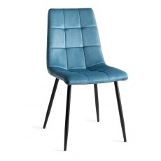 Quad Dining Chair - Petrol Velvet