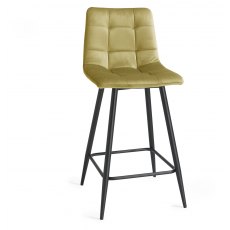 Quad Barstool -Mustard Velvet