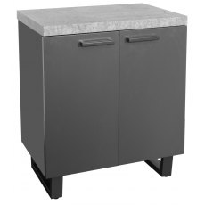 Studio Collection 2 Door Storage Cabinet - STONE EFFECT