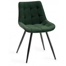 Bronx Dining Chair Collection Green Velvet Fabric Chairs