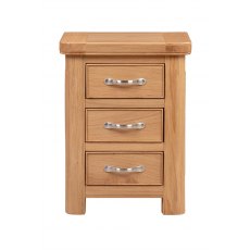 Chedworth Oak Bedroom Collection Bedside Cabinet with 3 Drawers