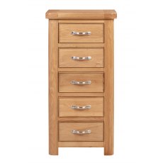 Chedworth Oak Bedroom Collection Tall Chest with 5 Drawers