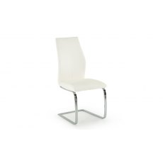 Salix Dining Collection Dining Chair - Chrome Leg White