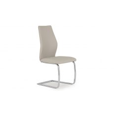 Salix Dining Collection Dining Chair - Chrome Leg Taupe