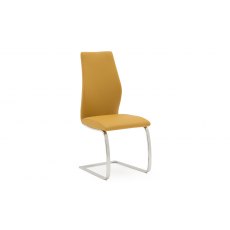 Salix Dining Collection Dining Chair - Chrome Leg Pumpkin