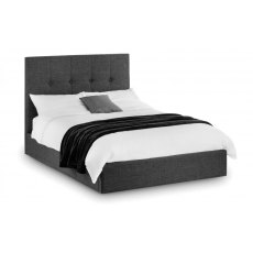 Polo Lift Up Storage Bedstead - Kingsize - Slate Linen Grey - SELF ASSEMBLY