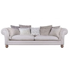 Tetrad Elgar Grand Sofa - Saville Linen Natural With Decorative Scatter Pack