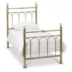 Krystal 90cm Champange Brass Bedstead