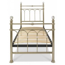 Krystal 90cm Champange Brass Bedstead