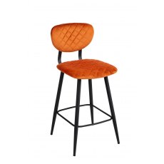 Stitch Bar Stool - Copper Velvet