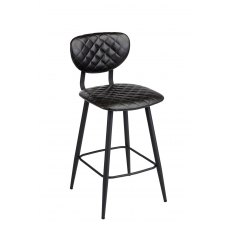 Stitch Bar Stool - Vintage Dark Grey PU