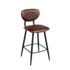 Stitch Bar Stool - Vintage Coffee PU