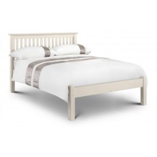 Barcelona Bed Low Foot End 135cm  Stone White