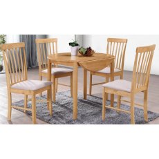 Maniila Round Drop-Leaf Table and 4 x Chairs