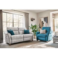 G Plan Hurst  Large Sofa Man Rec DBL Fabric - A