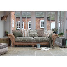 Tetrad Montana Grand Settee Atacama Hide with Bagru Seat Cushion