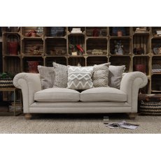 Tetrad Midi Sofa - Saville Linen Natural With Decorative Scatter Pack