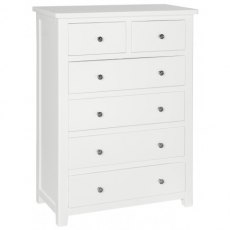 Chilford Bedroom Collection 2+4 Drawer Chest - White