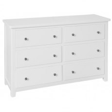 Chilford Bedroom Collection 6 Drawer Wide Chest - White