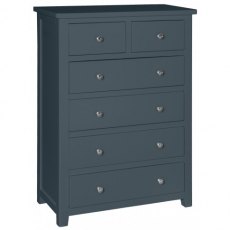 Chilford Blue Collection 2+4 Drawer Chest