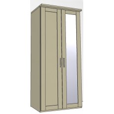 Airedale Collection 2 Doors Wardrobe - 1 Mirror Door Right