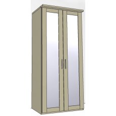 Airedale Collection 2 Doors Wardrobe - 2 Mirrored Doors