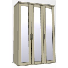 Airedale Collection 3 Doors Wardrobe - 3 Mirroed Doors