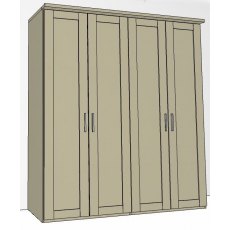 Airedale Collection 4 Doors Wardrobe - Plain Doors