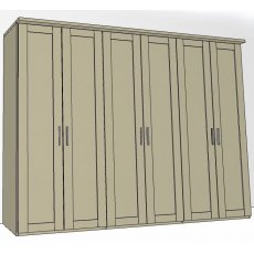 Airedale Collection 6 Doors Wardrobe - Plain Doors