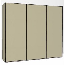 Callisto Plus 250cm Wide 3 Doors Plain Front Wooden doors in carcase colour
