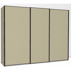 Callisto Plus 280cm Wide 3 Doors Plain Front Wooden doors in carcase colour