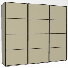 Callisto Plus 250cm Wide 3 Doors 4 Panel Front Wooden doors in carcase colour