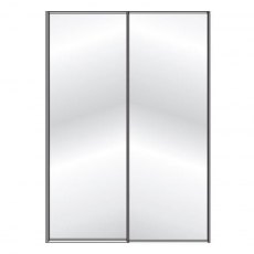 Callisto Plus 150cm Wide 2 doors 2 mirrored doors Plain Front Wooden and Mirrored Doors