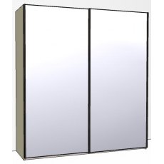 Callisto Plus 200cm Wide 2 doors 2 mirrored doors Plain Front Wooden and Mirrored Doors