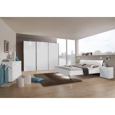 Callisto Plus 280cm Wide 3 doors 3 mirrored doors Plain Front Wooden and Mirrored Doors