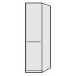 Durban Hinged-door wardrobe with Cornice / 1 Door RHH